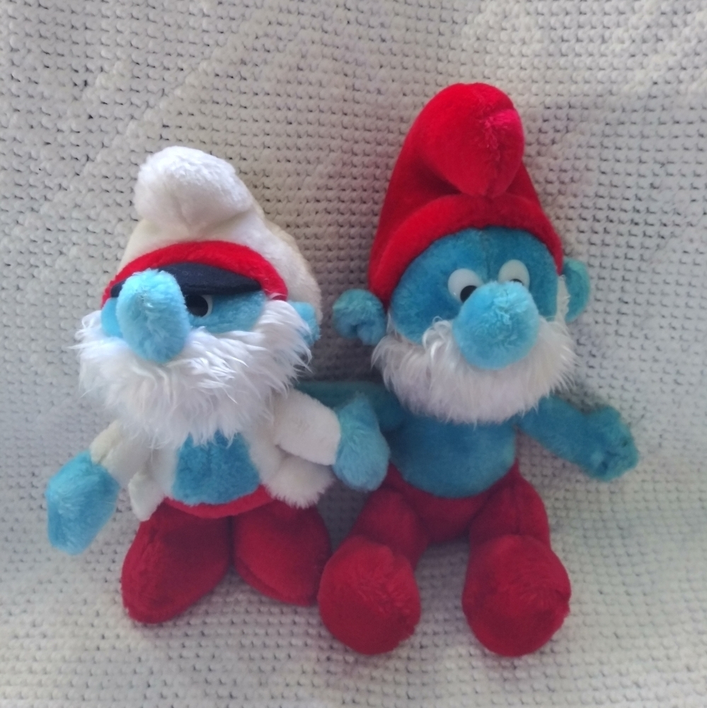 Vintage Smurf plush bundle by Peyo